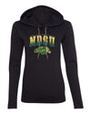 Women's NDSU Bison Long Sleeve Hooded Tee Shirt - Full Color NDSU Fade with Logo