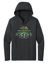 Women's NDSU Bison Long Sleeve Hooded Tee Shirt - Spotlight Bison