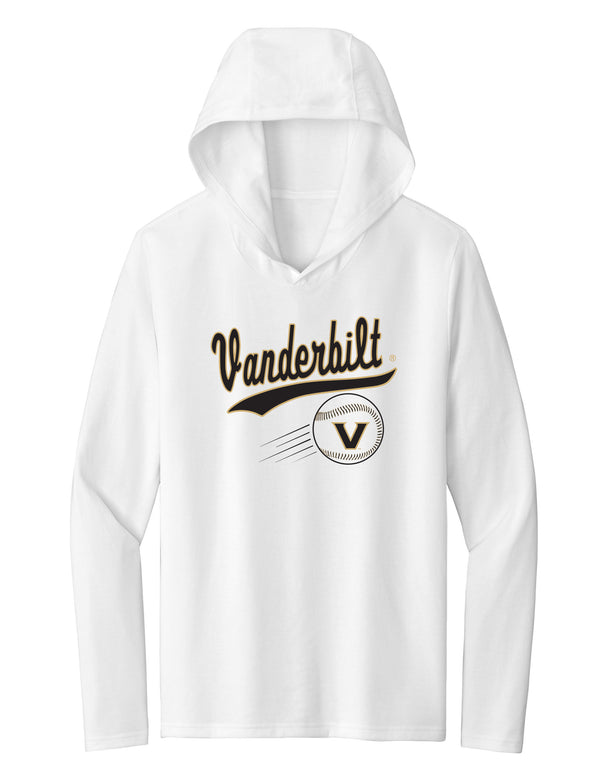 Women's Vanderbilt Commodores Long Sleeve Hooded Shirt - Script Vanderbilt Baseball