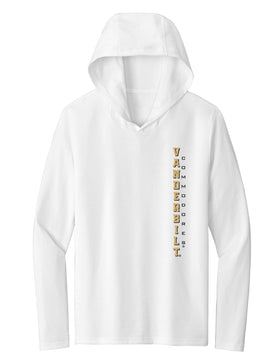 Women's Vanderbilt Commodores Long Sleeve Hooded Shirt - Vertical Vandy Commodores