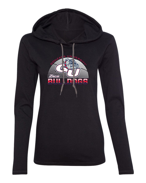 Women's Gonzaga Bulldogs Long Sleeve Hooded Tee Shirt - Gonzaga Basketball