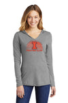 Women's Illinois Fighting Illini Long Sleeve Hooded Tee Shirt - University of Illinois Basketball