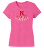 Women's Nebraska Huskers Premium Tri-Blend Tee Shirt - 3D Huskers Spotlight Shadow