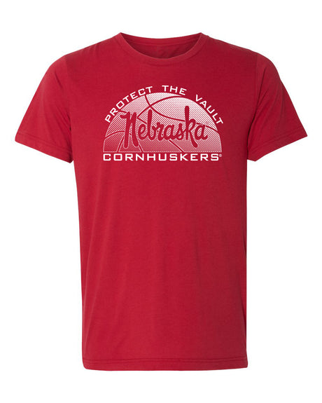 Women's Nebraska Huskers Premium Tri-Blend Tee Shirt - Script Nebraska Basketball