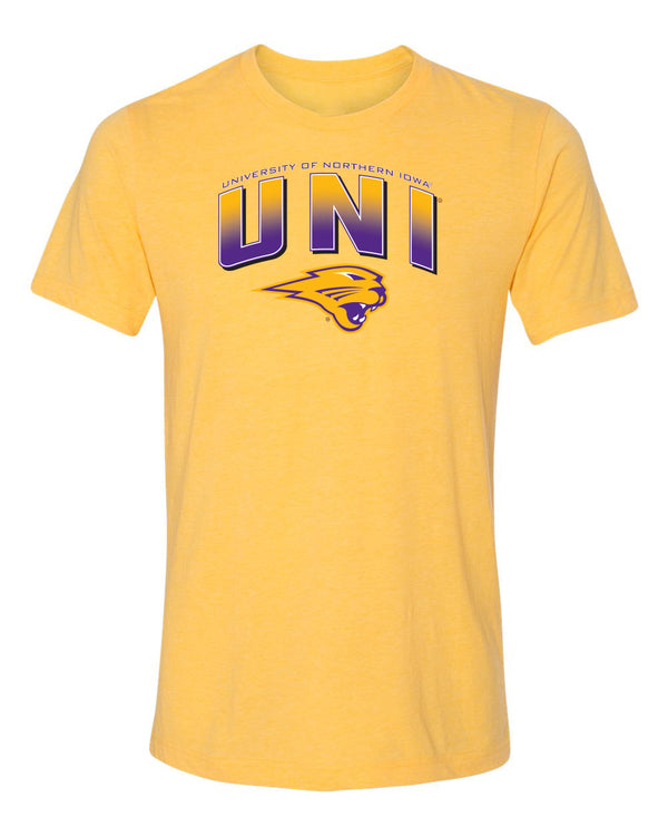 Women's Northern Iowa Panthers Premium Tri-Blend Tee Shirt - UNI Full Color Fade Primary Logo