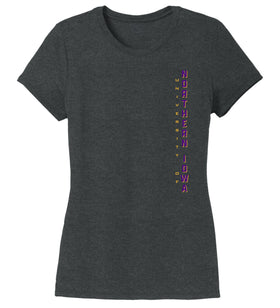 Women's Northern Iowa Panthers Premium Tri-Blend Tee Shirt - Vertical University of Northern Iowa