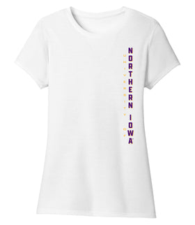Women's Northern Iowa Panthers Premium Tri-Blend Tee Shirt - Vertical University of Northern Iowa