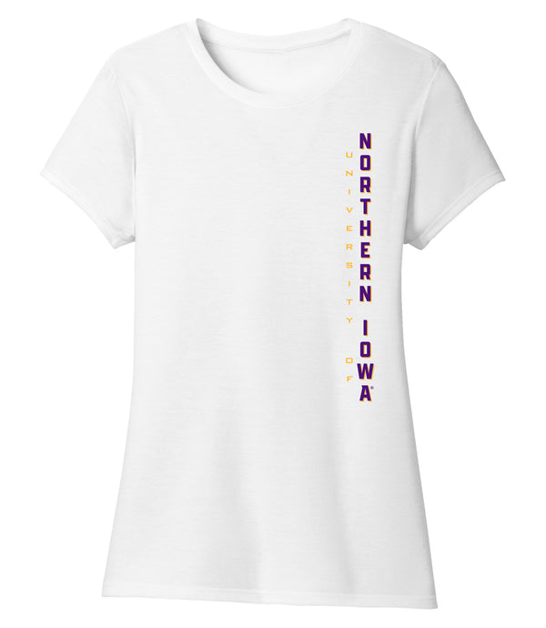 Women's Northern Iowa Panthers Premium Tri-Blend Tee Shirt - Vertical University of Northern Iowa