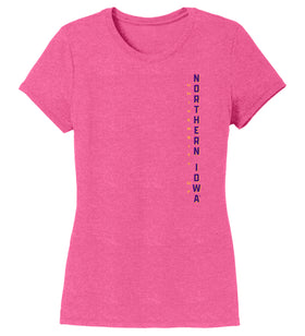 Women's Northern Iowa Panthers Premium Tri-Blend Tee Shirt - Vertical University of Northern Iowa