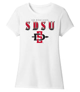 Women's San Diego State Aztecs Premium Tri-Blend Tee Shirt - SDSU Full Color Fade Aztecs Logo