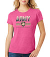 Women's Army Black Knights Premium Tri-Blend Tee Shirt - Army Full Color Fade Primary Logo