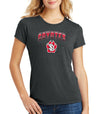 Women's South Dakota Coyotes Premium Tri-Blend Tee Shirt - Coyotes Full Color Fade Primary Logo