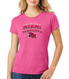 Women's Miami University RedHawks Premium Tri-Blend Tee Shirt - Miami RedHawks Full Color Fade Hawk M Logo