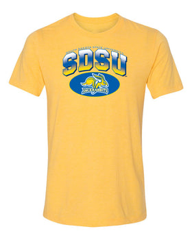 Women's South Dakota State Jackrabbits Premium Tri-Blend Tee Shirt - SDSU Full Color Fade Plus Primary Logo