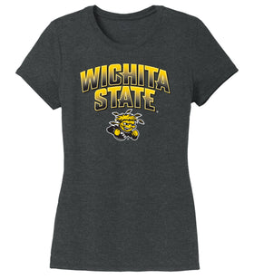 Women's Wichita State Shockers Premium Tri-Blend Tee Shirt - Wichita State Full Color Fade