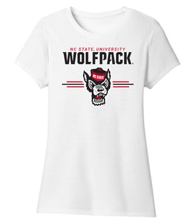 Women's North Carolina State Wolfpack Premium Tri-Blend Tee Shirt - 3-Stripe Primary Logo