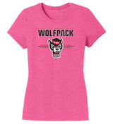Women's North Carolina State Wolfpack Premium Tri-Blend Tee Shirt - 3-Stripe Primary Logo
