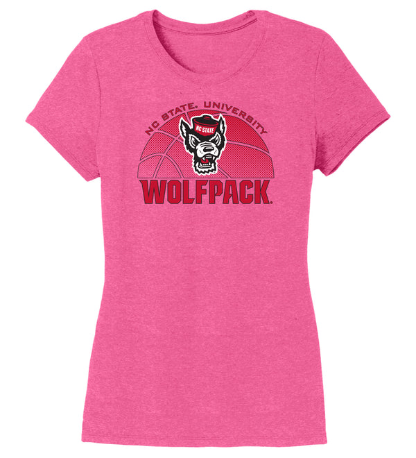 Women's North Carolina State Wolfpack Premium Tri-Blend Tee Shirt - NC State Basketball