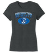 Women's Creighton Bluejays Premium Tri-Blend Tee Shirt - Full Color Fade Primary Logo Oval