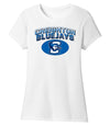 Women's Creighton Bluejays Premium Tri-Blend Tee Shirt - Full Color Fade Primary Logo Oval