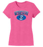 Women's Creighton Bluejays Premium Tri-Blend Tee Shirt - Full Color Fade Primary Logo Oval