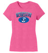 Women's Creighton Bluejays Premium Tri-Blend Tee Shirt - Full Color Fade Primary Logo Oval