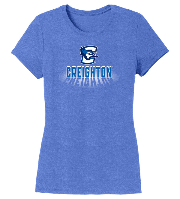 Women's Creighton Bluejays Premium Tri-Blend Tee Shirt - Spotlight Creighton