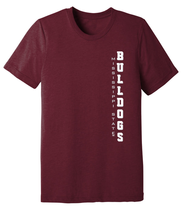 Women's Mississippi State Bulldogs Premium Tri-Blend Tee Shirt - Vertical Mississippi State Bulldogs