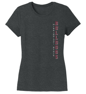 Women's Mississippi State Bulldogs Premium Tri-Blend Tee Shirt - Vert MSU