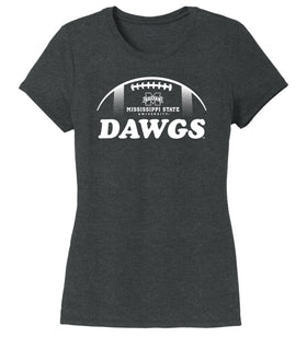 Women's Mississippi State Bulldogs Premium Tri-Blend Tee Shirt - MSU Dawgs Football