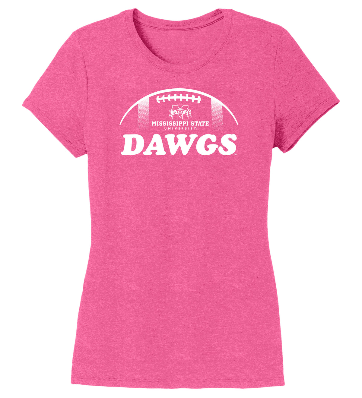 Women's Mississippi State Bulldogs Premium Tri-Blend Tee Shirt - MSU Dawgs Football