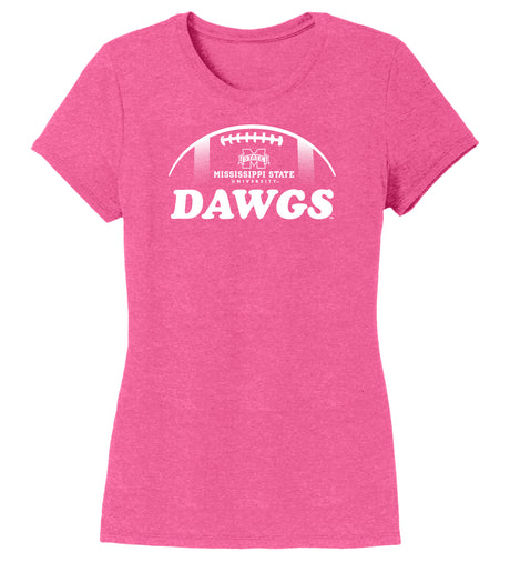 Women's Mississippi State Bulldogs Premium Tri-Blend Tee Shirt - MSU Dawgs Football