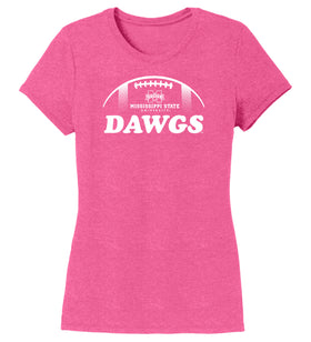 Women's Mississippi State Bulldogs Premium Tri-Blend Tee Shirt - MSU Dawgs Football