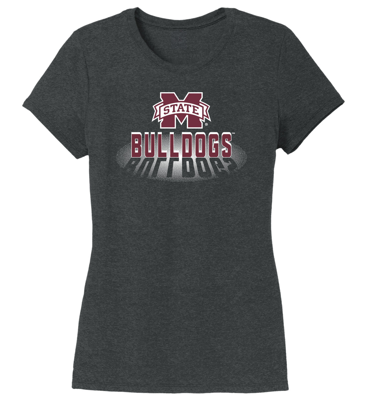 Women's Mississippi State Bulldogs Premium Tri-Blend Tee Shirt - Bulldogs Spotlight and Shadow