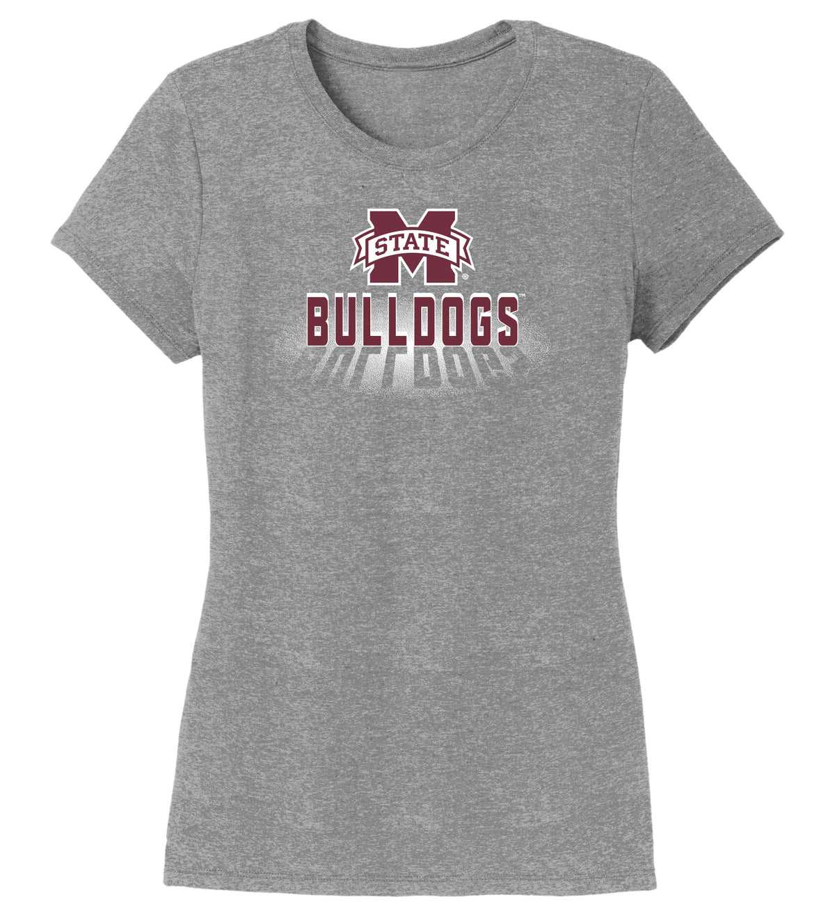 Women's Mississippi State Bulldogs Premium Tri-Blend Tee Shirt - Bulldogs Spotlight and Shadow