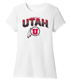 Women's Utah Utes Premium Tri-Blend Tee Shirt - Full Color Fade Utah Utes Logo