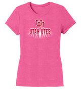 Women's Utah Utes Premium Tri-Blend Tee Shirt - Spotlight Shadow Utah Utes
