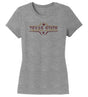 Women's Texas State Bobcats Premium Tri-Blend Tee Shirt - Striped Texas State Football Laces