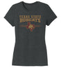 Women's Texas State Bobcats Premium Tri-Blend Tee Shirt - 3 Stripe State Outline Logo