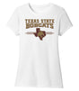 Women's Texas State Bobcats Premium Tri-Blend Tee Shirt - 3 Stripe State Outline Logo