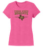 Women's Texas State Bobcats Premium Tri-Blend Tee Shirt - 3 Stripe State Outline Logo