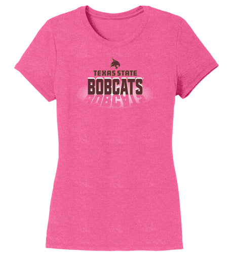 Women's Texas State Bobcats Premium Tri-Blend Tee Shirt - Spotlight Bobcats