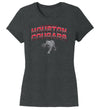 Women's Houston Cougars Premium Tri-Blend Tee Shirt - Full Color Fade with Cougar