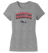 Women's Houston Cougars Premium Tri-Blend Tee Shirt - Full Color Fade with Cougar