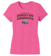 Women's Houston Cougars Premium Tri-Blend Tee Shirt - Full Color Fade with Cougar