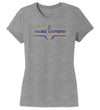 Women's James Madison Dukes Premium Tri-Blend Tee Shirt - Striped James Madison Football Laces