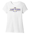 Women's James Madison Dukes Premium Tri-Blend Tee Shirt - Striped James Madison Football Laces