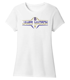 Women's James Madison Dukes Premium Tri-Blend Tee Shirt - Striped James Madison Football Laces