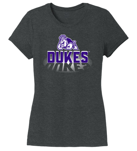 Women's James Madison Dukes Premium Tri-Blend Tee Shirt - Spotlight and Shadow Dukes