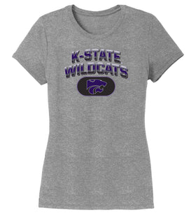 Women's K-State Wildcats Premium Tri-Blend Tee Shirt - Full Color K-State Wildcats Fade